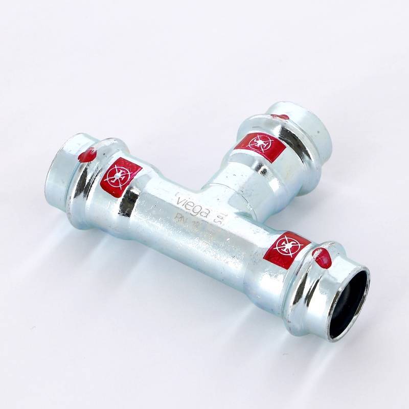 Тройник пресс Viega Prestabo оцинкованная сталь 18 мм 558628