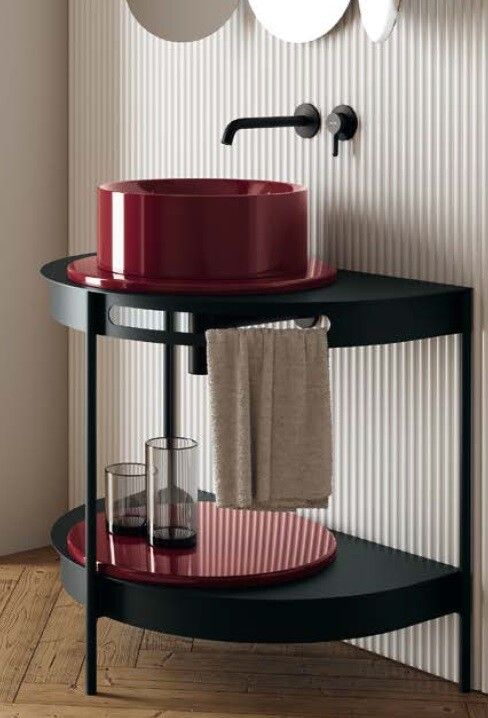 Столешница Scarabeo Sesto круглая 520x520 мм без выреза под раковину Cherry glossy 506365