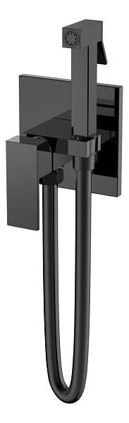 Гигиенический душ со смесителем Boheme Qubic глянцевый графит 477-SGM