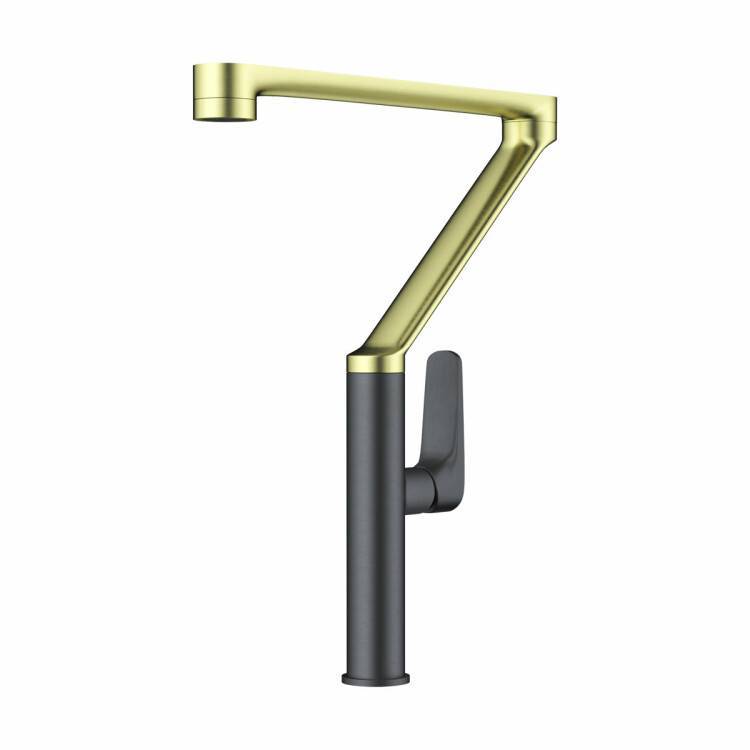 Смеситель для кухни OMOIKIRI Tara светлое золото / вороненая сталь 4994396