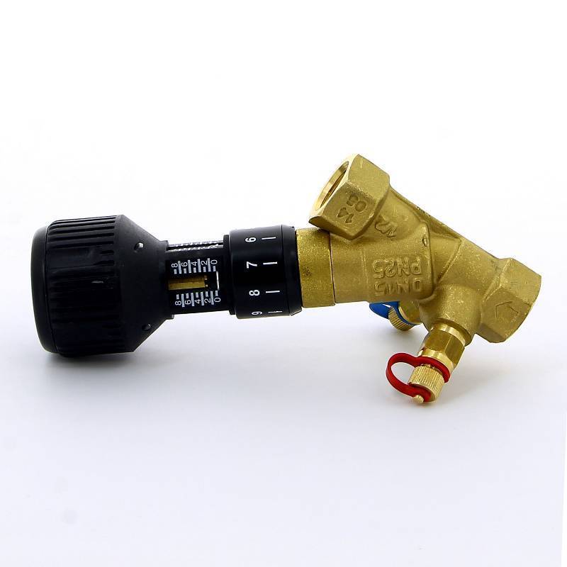 Клапан балансировочный ручной Cimberio CIM 747OT 1/2 ВВ с 2 ниппелями CIM 747OT N 1/2