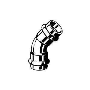 Угольник 45° Viega Profipress медный ВВ 12 мм 292409