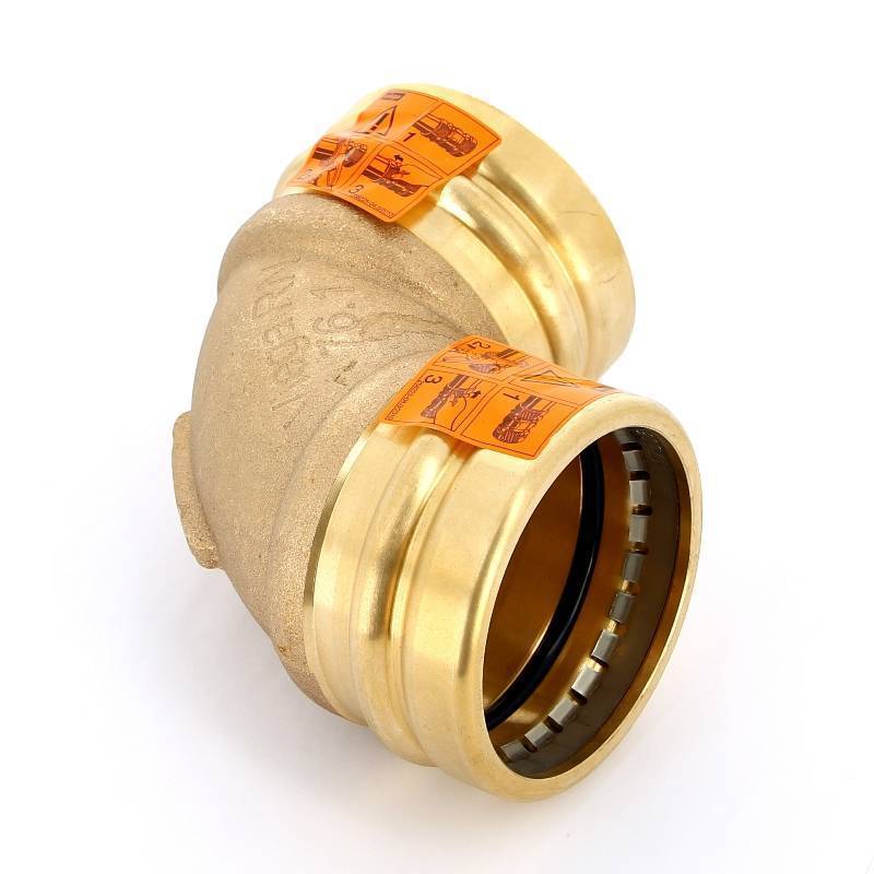 Угол пресс 90° Viega Sanpress XL бронза 76.1 мм 350697