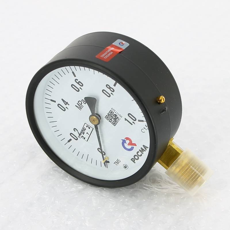 Манометр Росма ТМ-510P.00 100 мм 0-10 бар G1/2 радиальный кл.1.5 00000006836