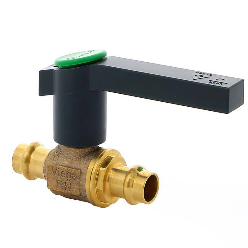 Кран шаровый пресс Viega Easytop 2275 бронза DN15 15 мм 475857