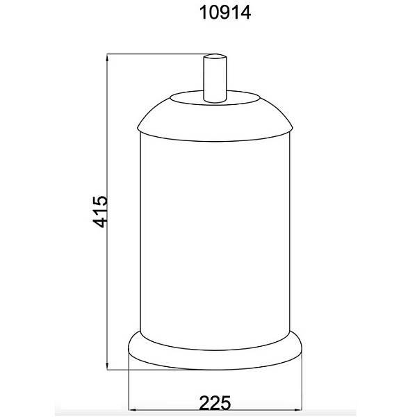 Ведро мусорное Boheme Murano круглое напольное золото 10914-W-G