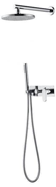 Смеситель встраиваемый для душа с верхним душем Boheme Spectre хром 454-CR