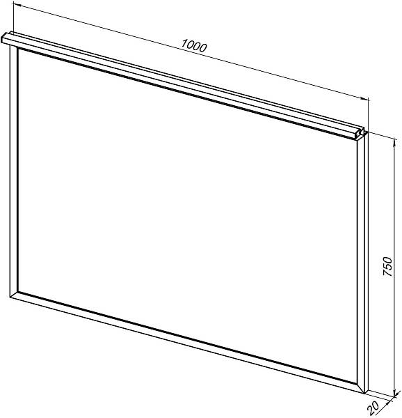Зеркало Allen Brau Priority 100 см серебро 1.31017.02