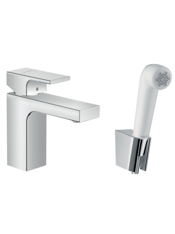Смеситель для раковины Hansgrohe Vernis Shape 70 с гигиеническим душем хром 71216000