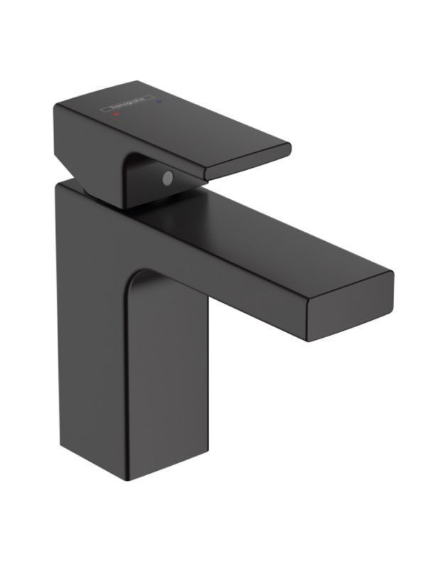 Смеситель для раковины Hansgrohe Vernis Shape 100 без донного клапана матовый черный 71569670