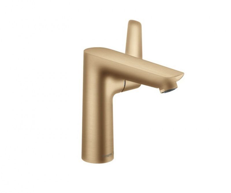 Смеситель для раковины Hansgrohe Talis E 150 со сливным гарнитуром шлифованная бронза 71754140