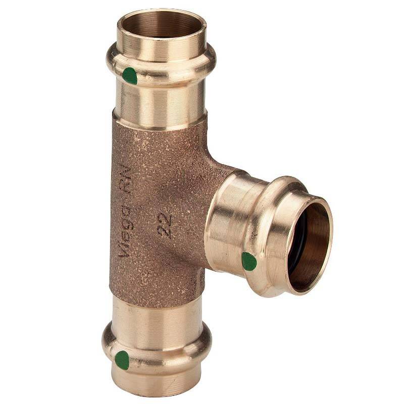 Тройник бронзовый Viega Sanpress 42x35x35 мм 283551