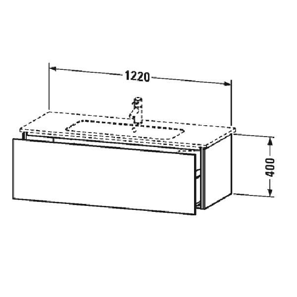 Тумба под раковину Duravit L-Cube 1220x481x400 мм подвесная белый глянцевый LC614308585