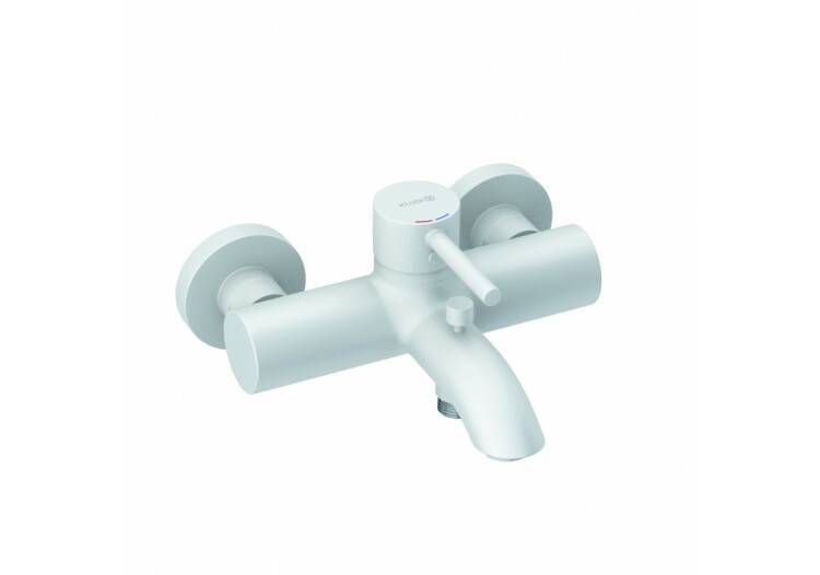 Смеситель для ванны и душа Kludi BOZZ однорычажный белый матовый 386915376