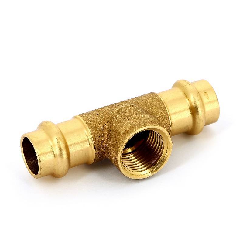 Тройник пресс-В IBP B-Press 54x1/2x54 мм бронза P4130G05404054