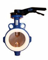 Затвор дисковый поворотный Tecofi межфланцевый DN80 PN16 с ручкой диск нерж. сталь уплотнение PTFE VP444902PTFE0080
