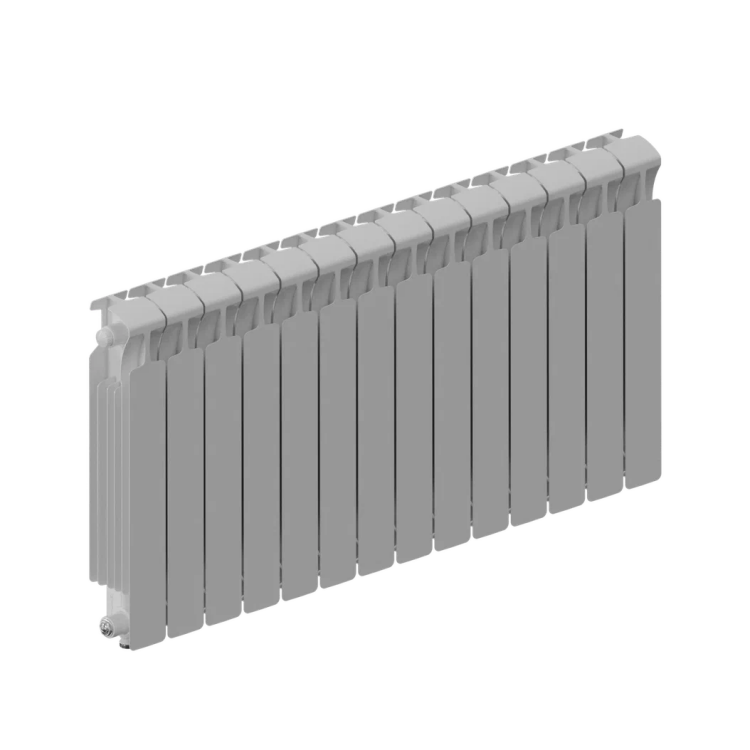 Радиатор биметаллический RIFAR MONOLIT VENTIL 500 14 секций нижнее подключение MN-500-14-VR RAL 9016