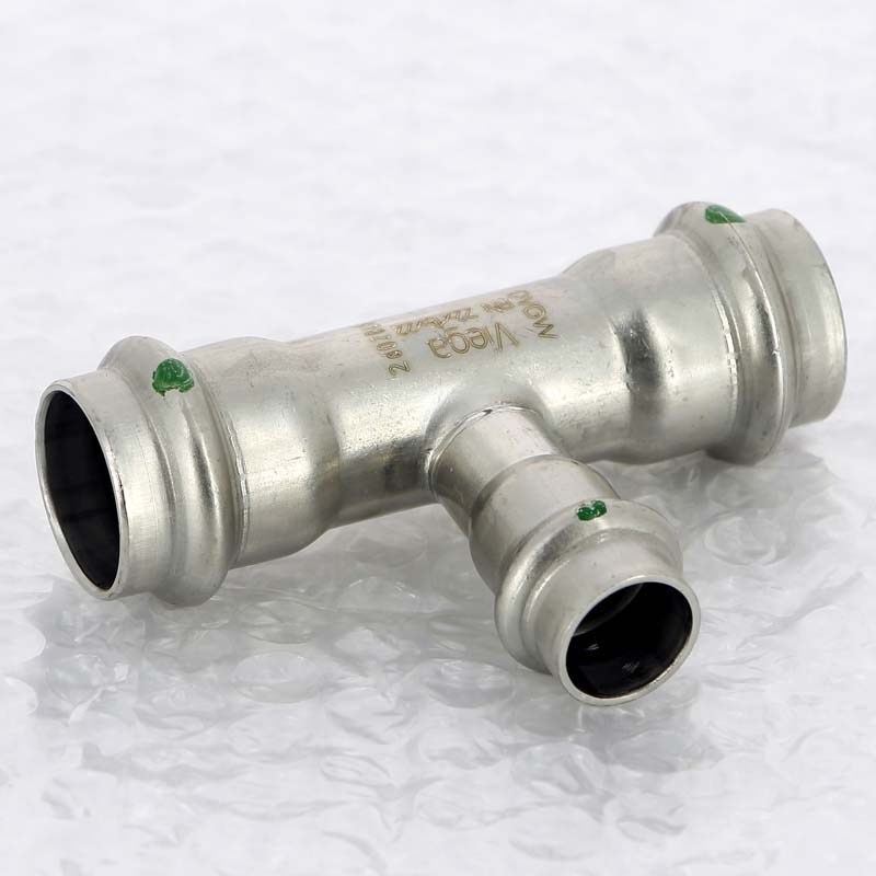 Тройник пресс Viega Sanpress Inox 22x15x22 мм нержавеющая сталь 435936