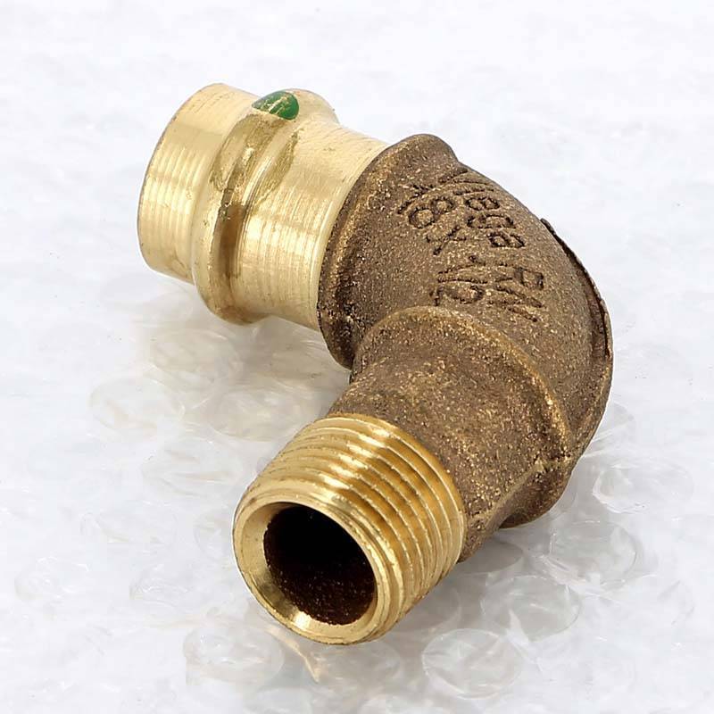 Угол 90° пресс-НР Viega Sanpress бронзовый 18x1/2 281205