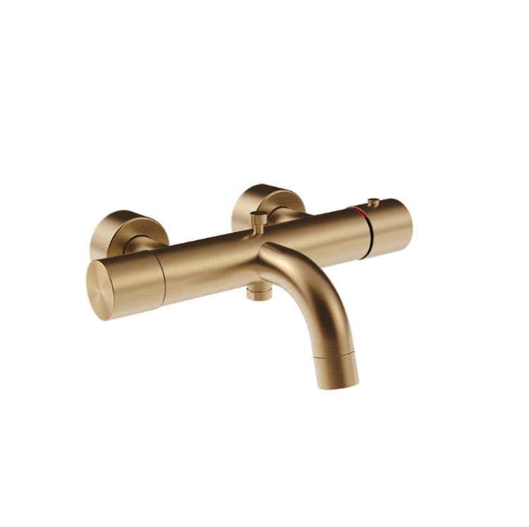 Смеситель для ванны и душа Gessi Habito Unito настенный Warm Bronze Brushed PVD 70013726