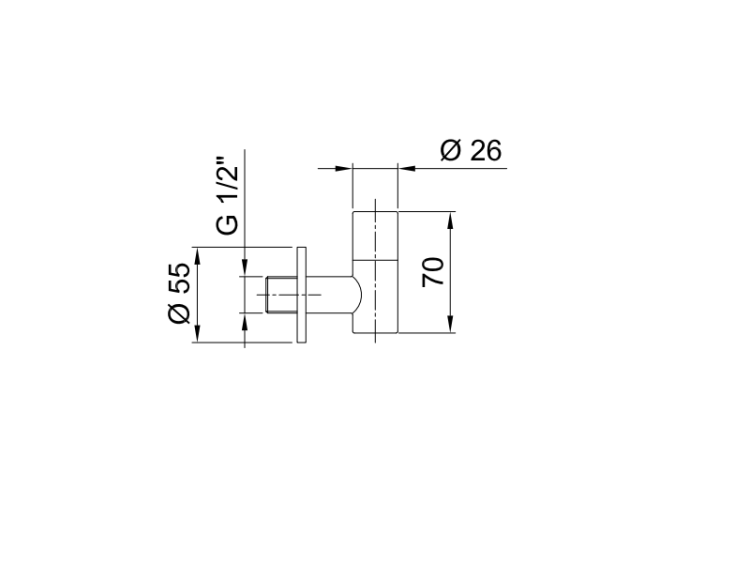 Вентиль угловой Fantini 1/2 с фильтром цвет Matt Copper PVD 91P98364