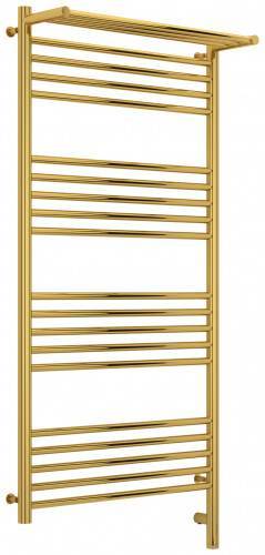 Полотенцесушитель электрический Сунержа Богема 3.0 с 1 полкой 1200x600 мм МЭМ нижнее справа золото 0358071260