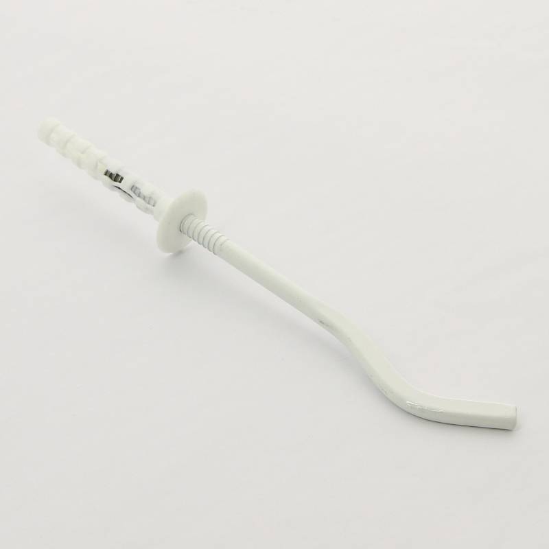 Кронштейн штыревой плоский Uni-Fitt 7х180 мм белый с дюбелем 870W0718