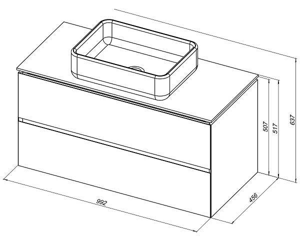 Тумба под раковину Allen Brau Infinity 100 см серый 1.21003.PWM