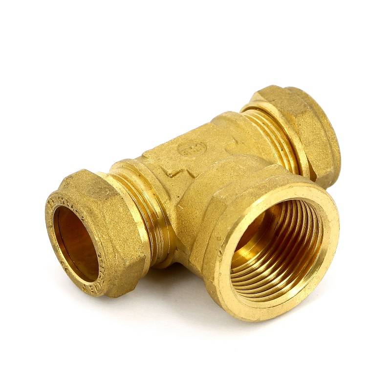 Тройник обжимной с внутренней резьбой Tiemme 22х3/4х22 1000066