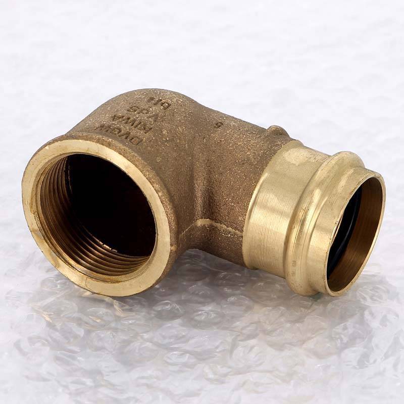 Угол 90° пресс-В бронзовый Viega Sanpress 35х1 1/4 283704