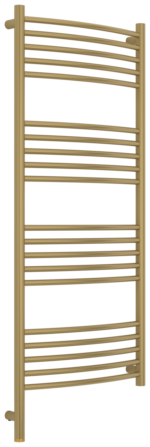 Полотенцесушитель электрический Сунержа Богема 3.1 выгнутая 500х1200 мм левый золотой шёлк матовый 32-6002-1250