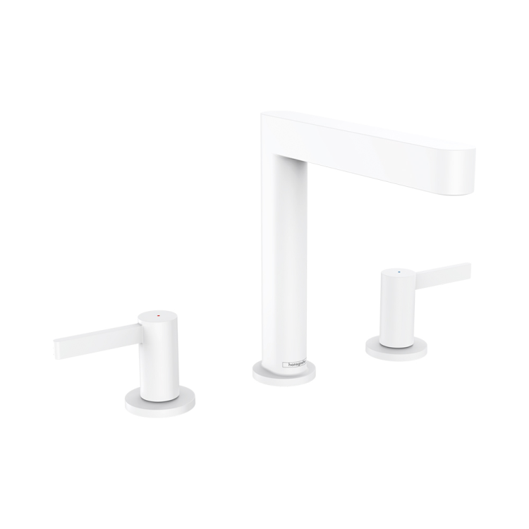 Смеситель для раковины Hansgrohe Finoris двухвентильный белый матовый 76034700