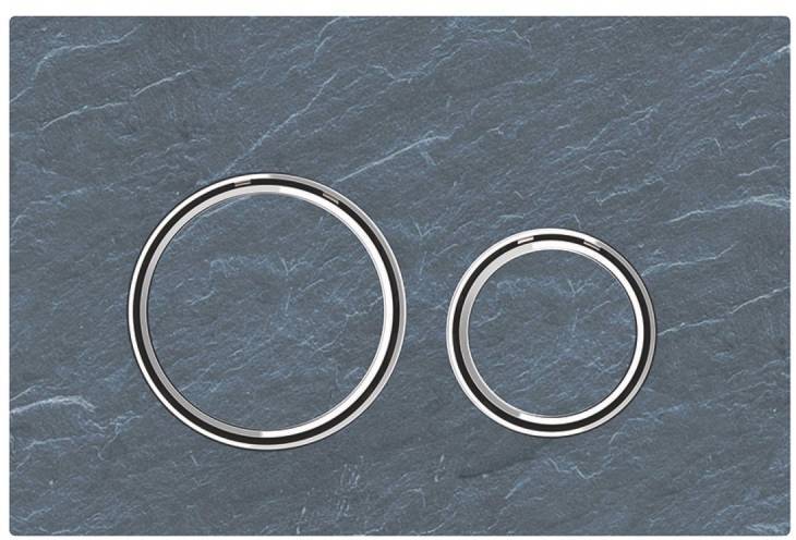 Клавиша смыва Geberit Sigma21 двойная сланец Mustang/хром 115.884.JM.1