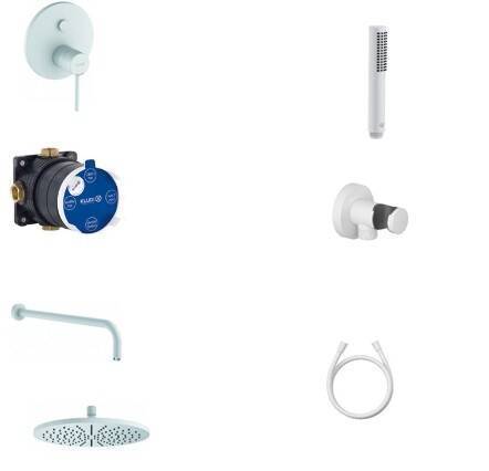 Душевой комплект Kludi Bozz 7 в 1 белый матовый 386585376