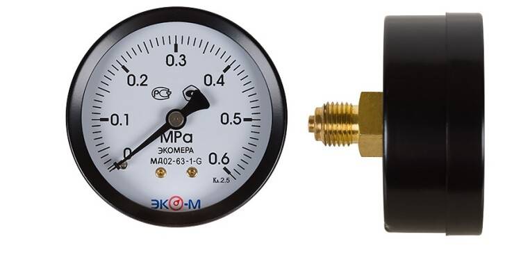 Манометр осевой Экомера МД02-63 0-0.6 МПа G1/4 МД0263G06МПаОИ