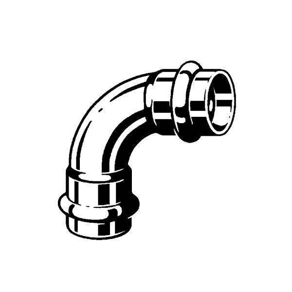 Угол медный Viega Profipress 90° ВВ 22 мм 291518