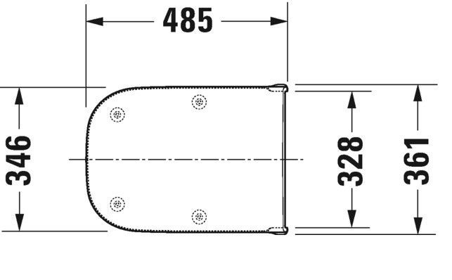 Сиденье для унитаза Duravit D-Code 361x485 мм без микролифта белый 0060310000