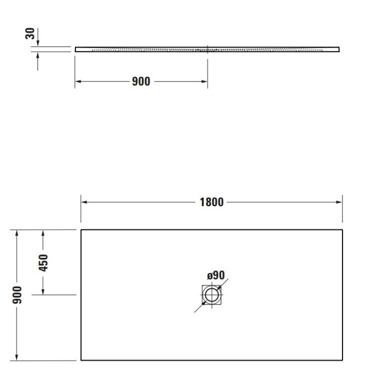 Душевой поддон Duravit Sustano 1800x1000 мм кремовый матовый 720289620000000