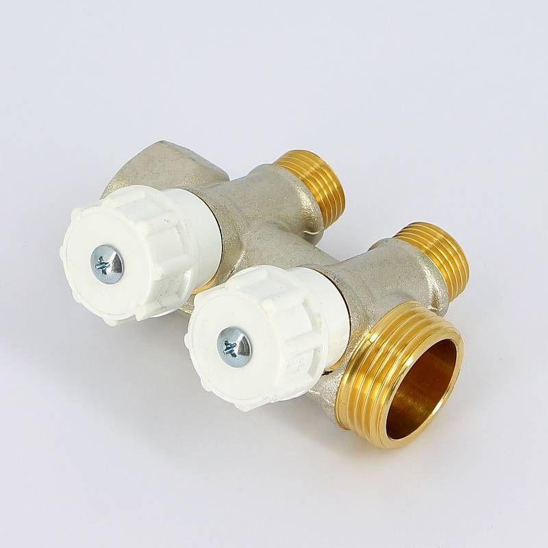 Коллектор с вентилями Itap 465 1 НВ 2 выхода 1/2 Н 38 мм 465 1-2