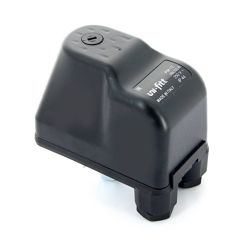 Реле давления Uni-Fitt PM 12 с накидной гайкой 1/4 3-12 бар 261D0312