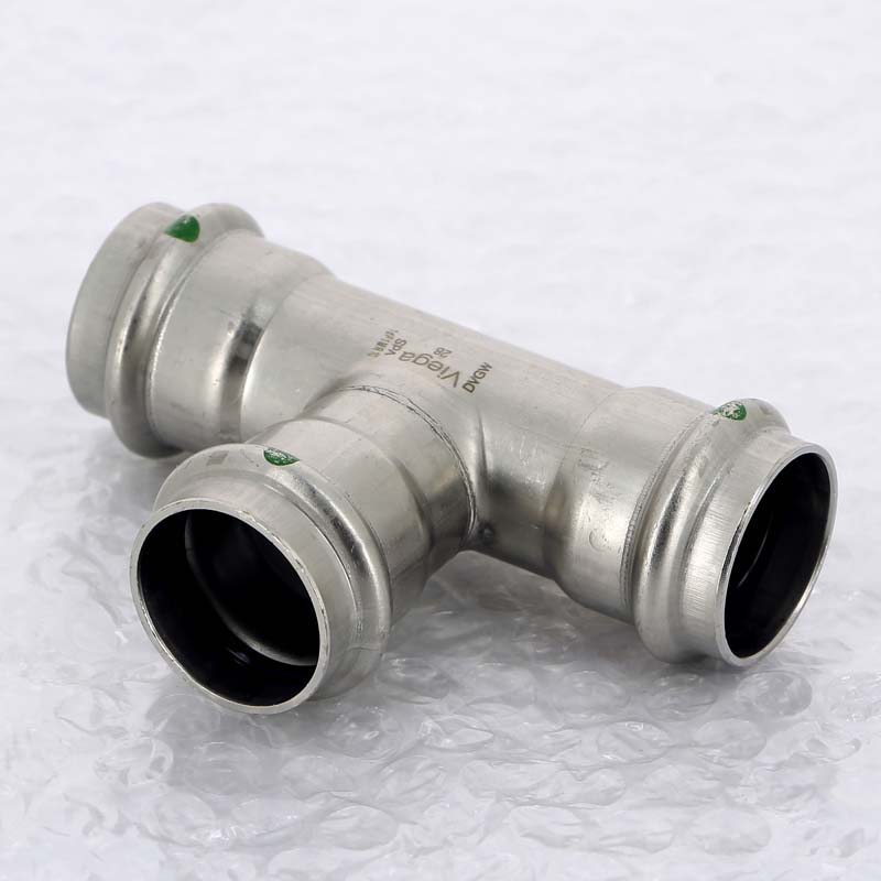 Тройник пресс Viega Sanpress Inox 28 мм нержавеющая сталь 435882