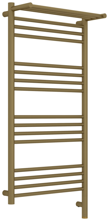 Полотенцесушитель электрический Сунержа Богема 3.1 с 1 полкой 1124х532 мм МЭМ нижнее справа золото матовое 032-6007-1050