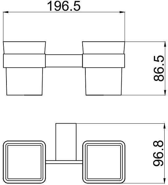 Стаканы с держателем Allen Brau Infinity белый хром 6.21003-00