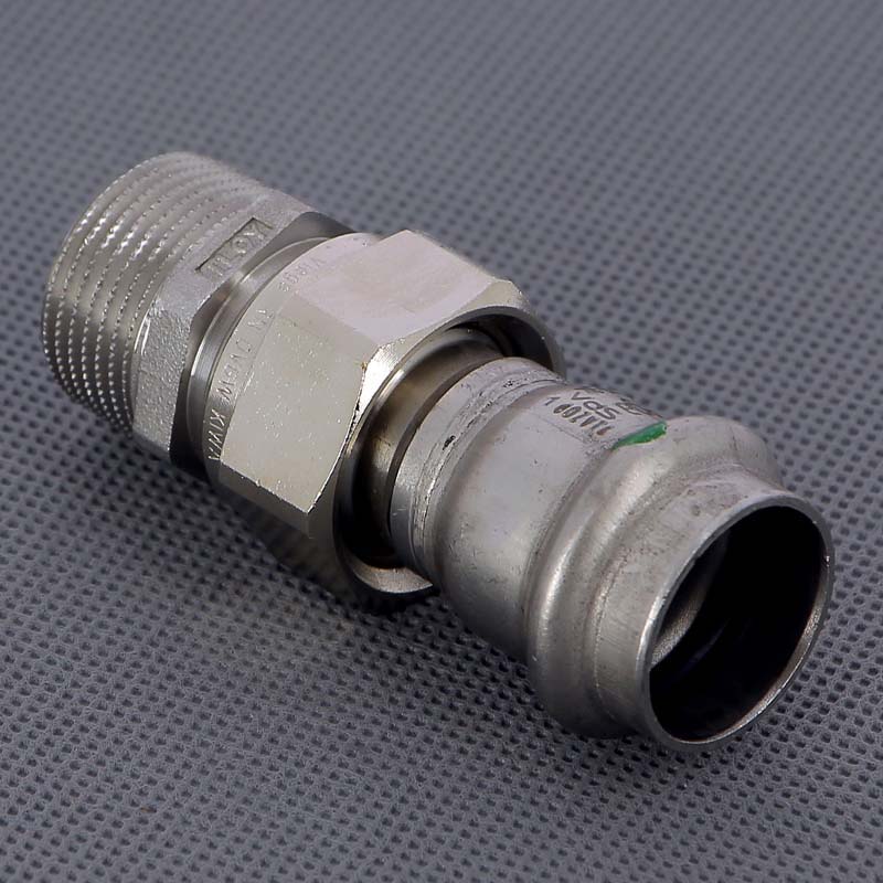 Муфта разъемная Viega Sanpress Inox 22x3/4 пресс-НР нержавеющая сталь 438302