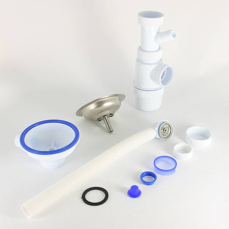 Сифон для мойки Wirquin Элит 1 1/2 х 40 мм чашка 114 мм с отводом и круглым переливом 30986177