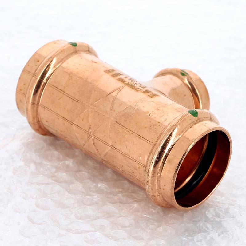 Тройник пресс медный Viega Profipress 42x28x42 мм 292058