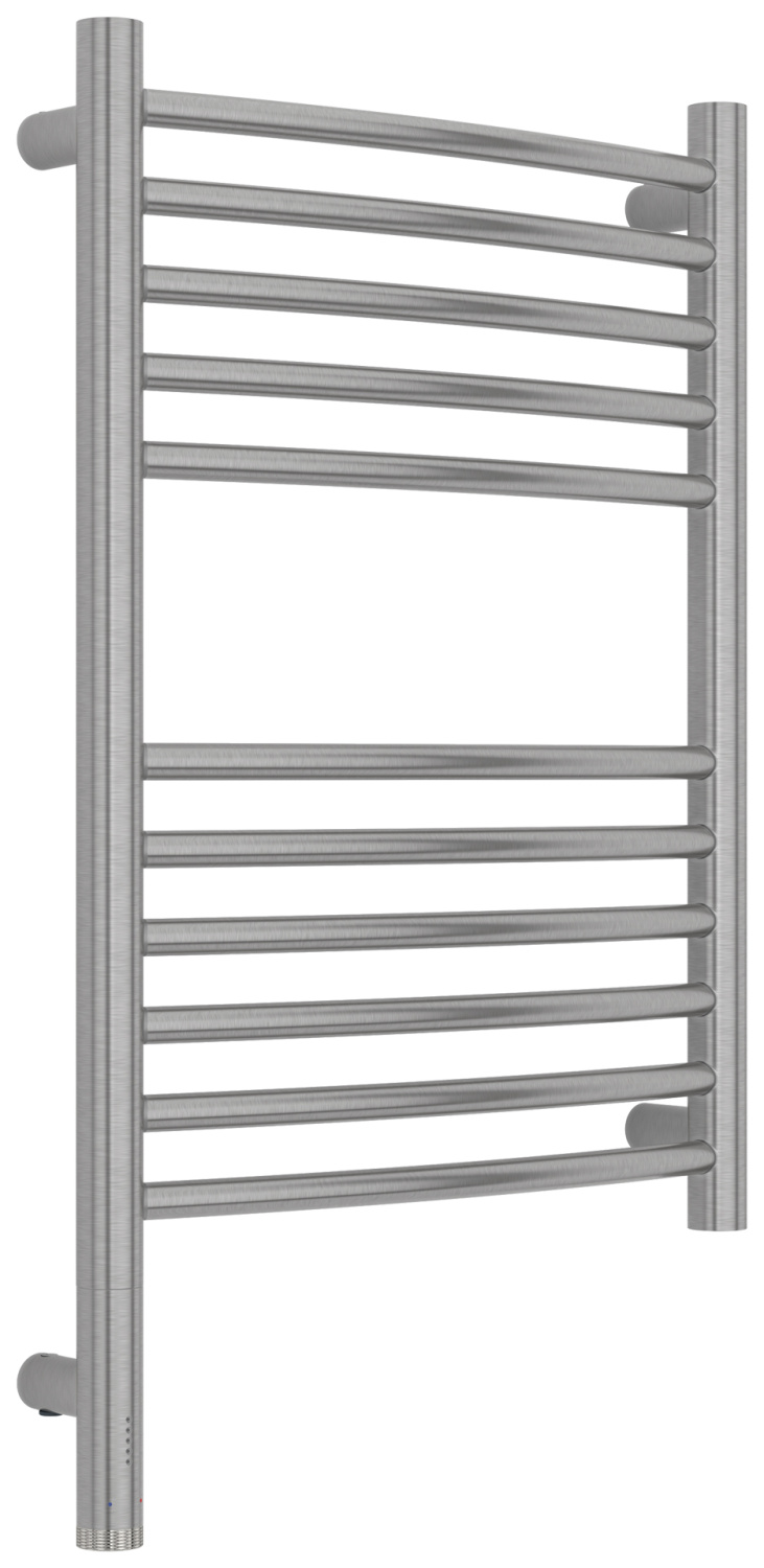 Полотенцесушитель электрический Сунержа Богема 3.1 выгнутая 400x600 мм левое подключение сатин браш 071-6002-6040