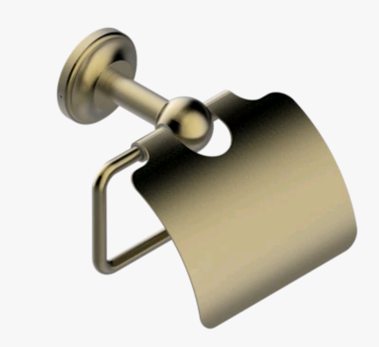 Бумагодержатель THG Charleston с крышкой 139x86x99 мм цвет Lacquered matt bronze G29D05538AC
