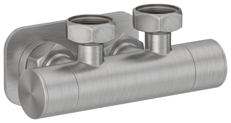 Вентиль, Сунержа, EU50, 2 х НГ G 3/4 / 2 х НГ G 3/4, угловой, скрытый, цвет-сатин