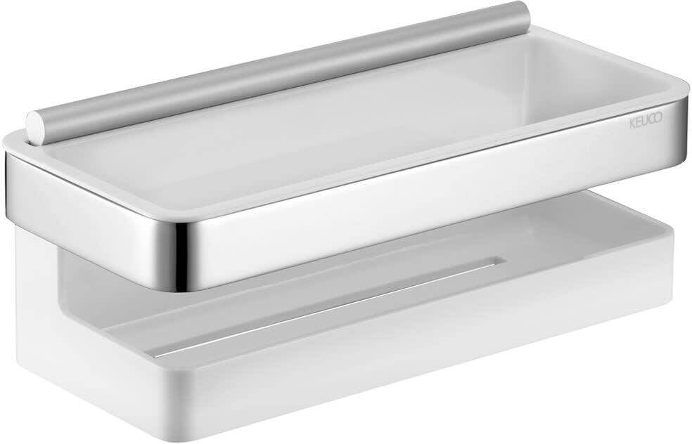 Корзинка для душа со стеклоочистителем KEUCO Edition Moll белая хром 12759010000